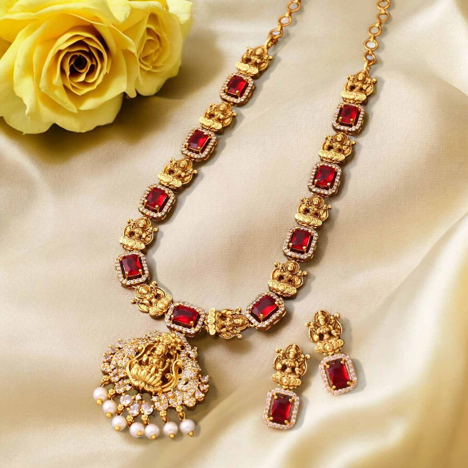 Rani Viruda Temple Jewellery Set - New Arrival