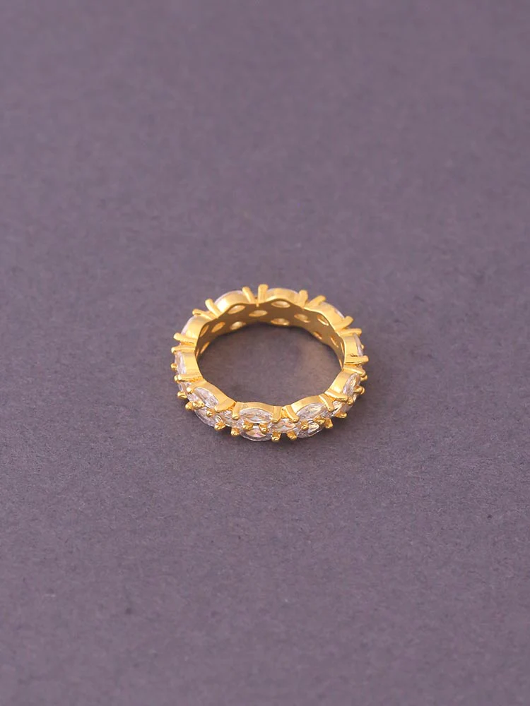 Golden Vishram Zirconia Ring - EOSS - Image 3