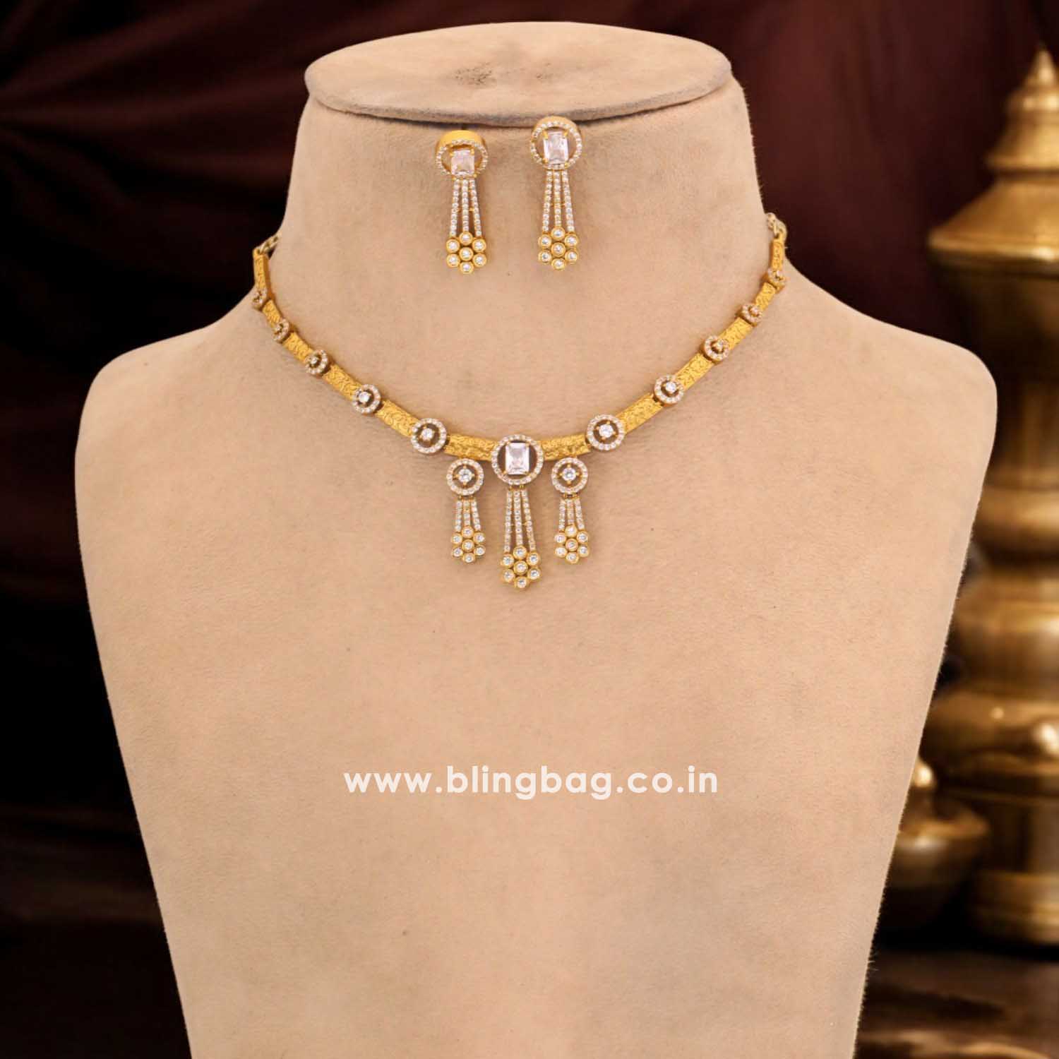 Golden Vyshra Antique Jewellery Set - New Arrival - Image 2
