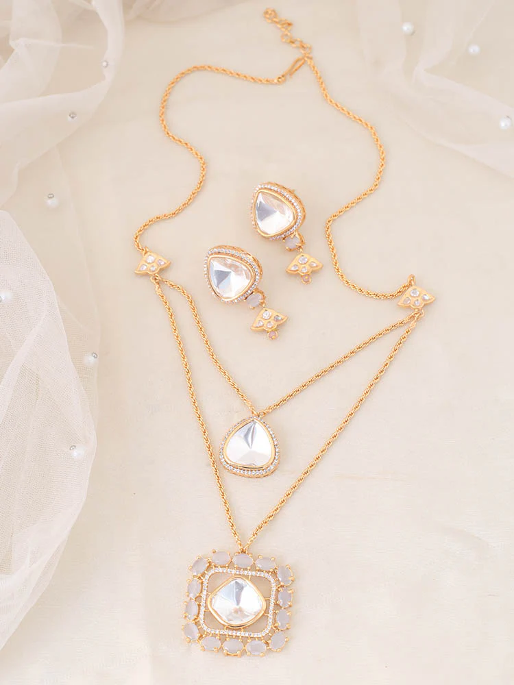 Grey Adilah Zirconia Jewellery Set - EOSS - Image 4