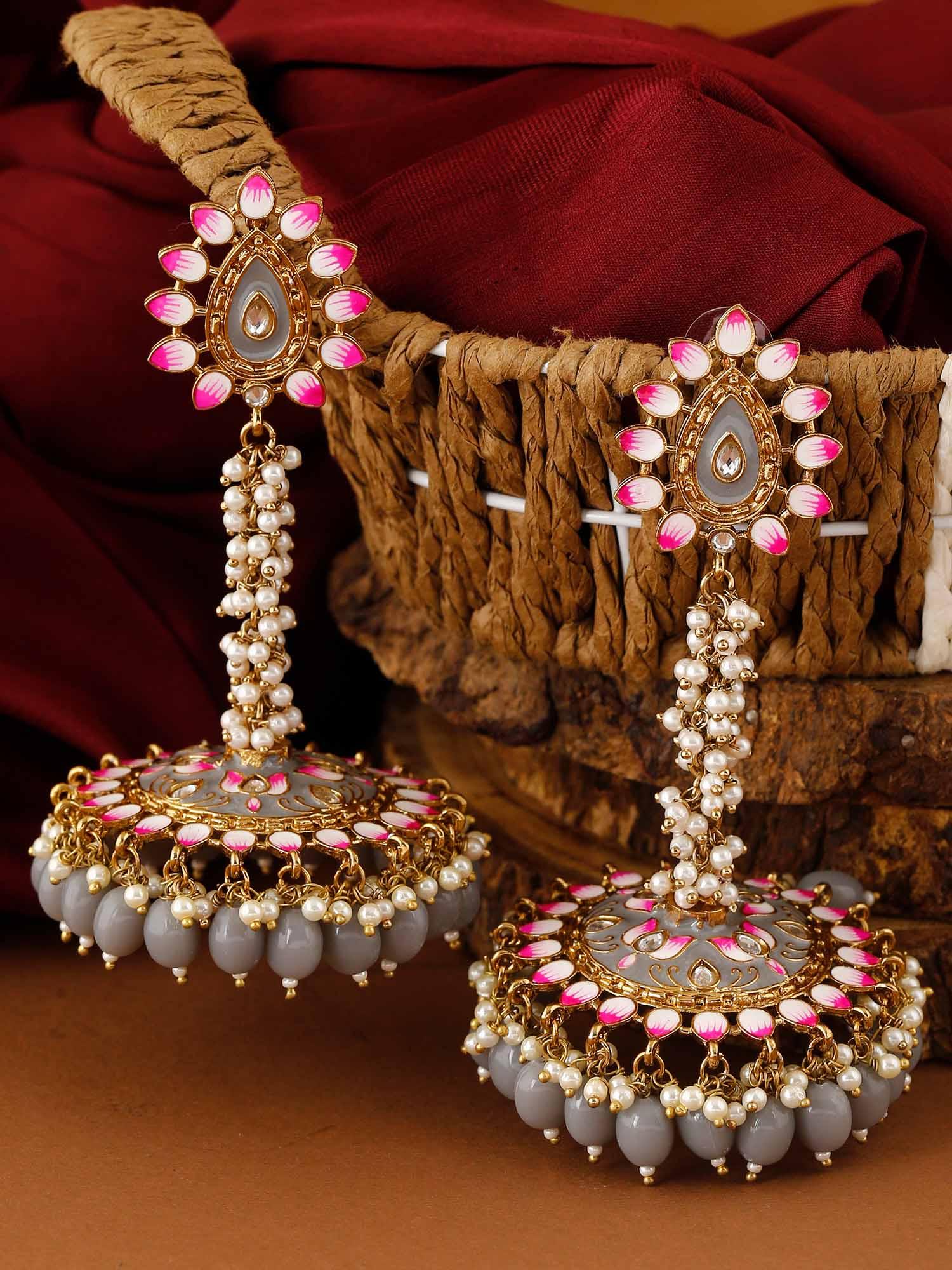 Grey Jacki Jhumkis - EOSS - Image 6