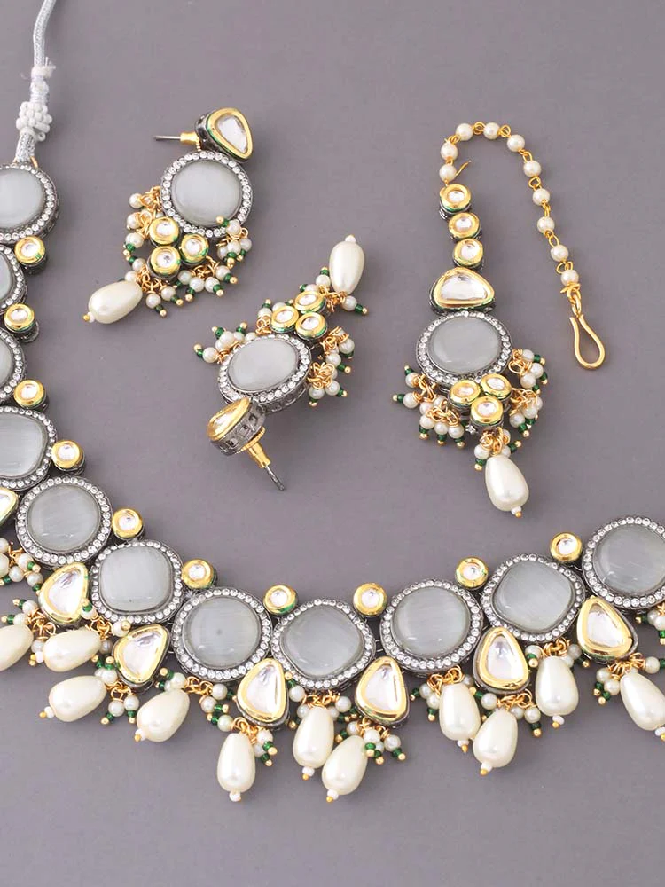 Grey Prativa Jewellery Set - Image 4
