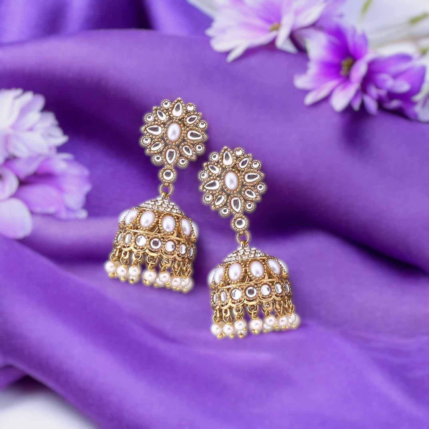 Ivory Ahati Jhumkis