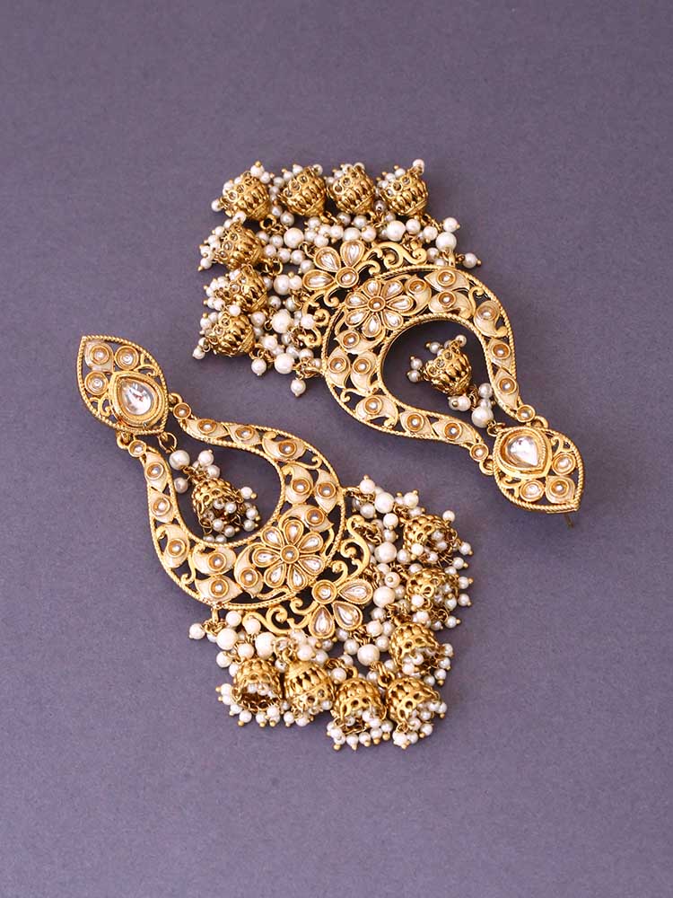 Ivory Aliya Jhumkis - Image 4