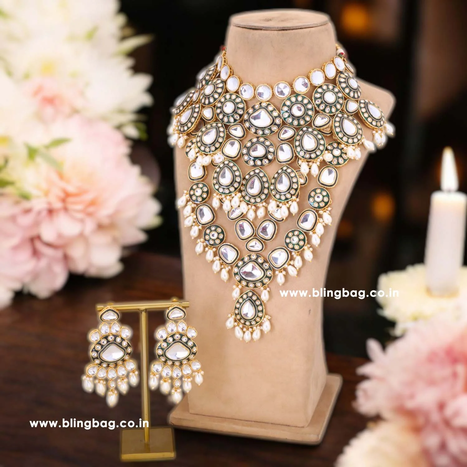 Ivory Ambar Bridal Jewellery Set - Image 2
