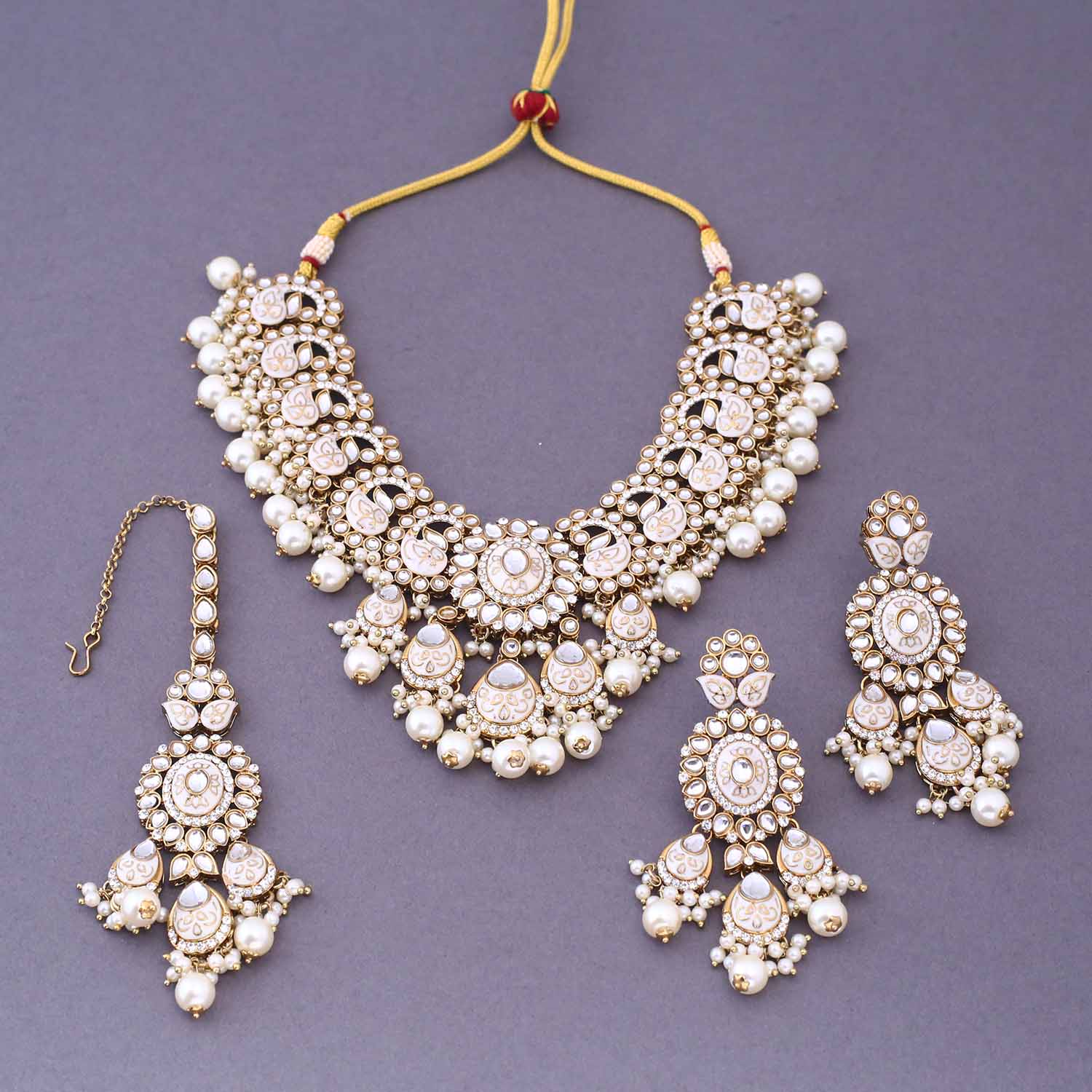 Ivory Anaisa Kundan Jewellery Set - Image 3