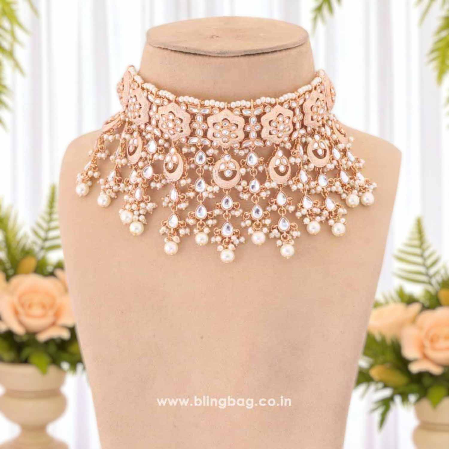 Ivory Ankita Kundan Jewellery Set - Image 2