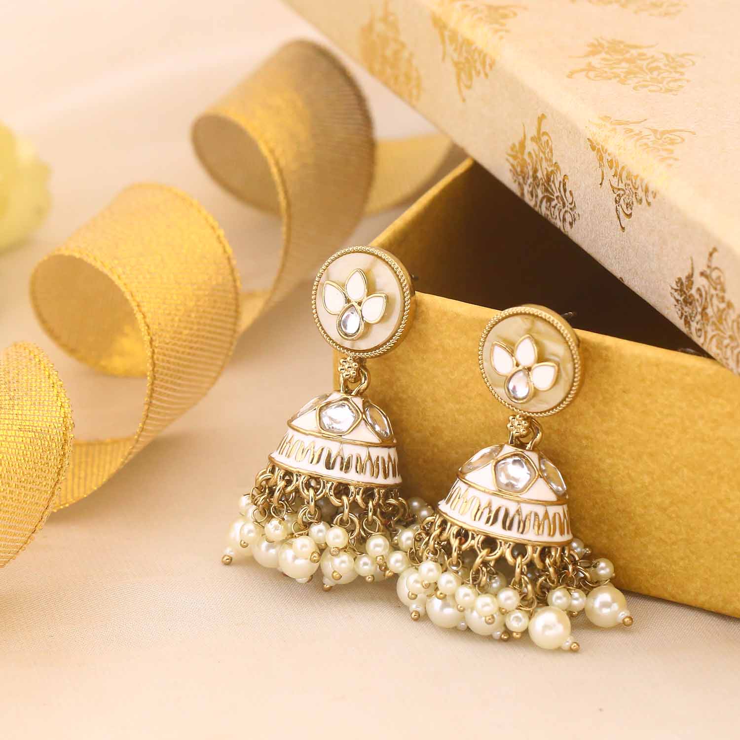 Ivory Astani Jhumkis