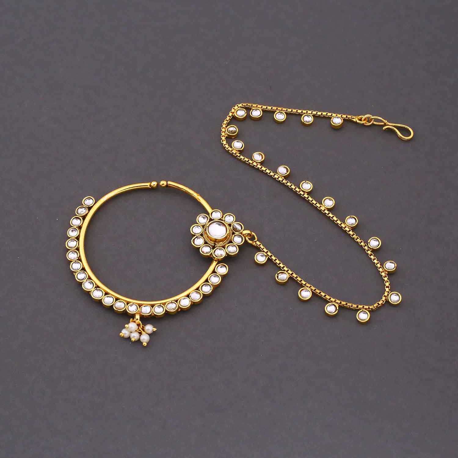 Ivory Charita Kundan Bridal Jewellery Set - Image 10