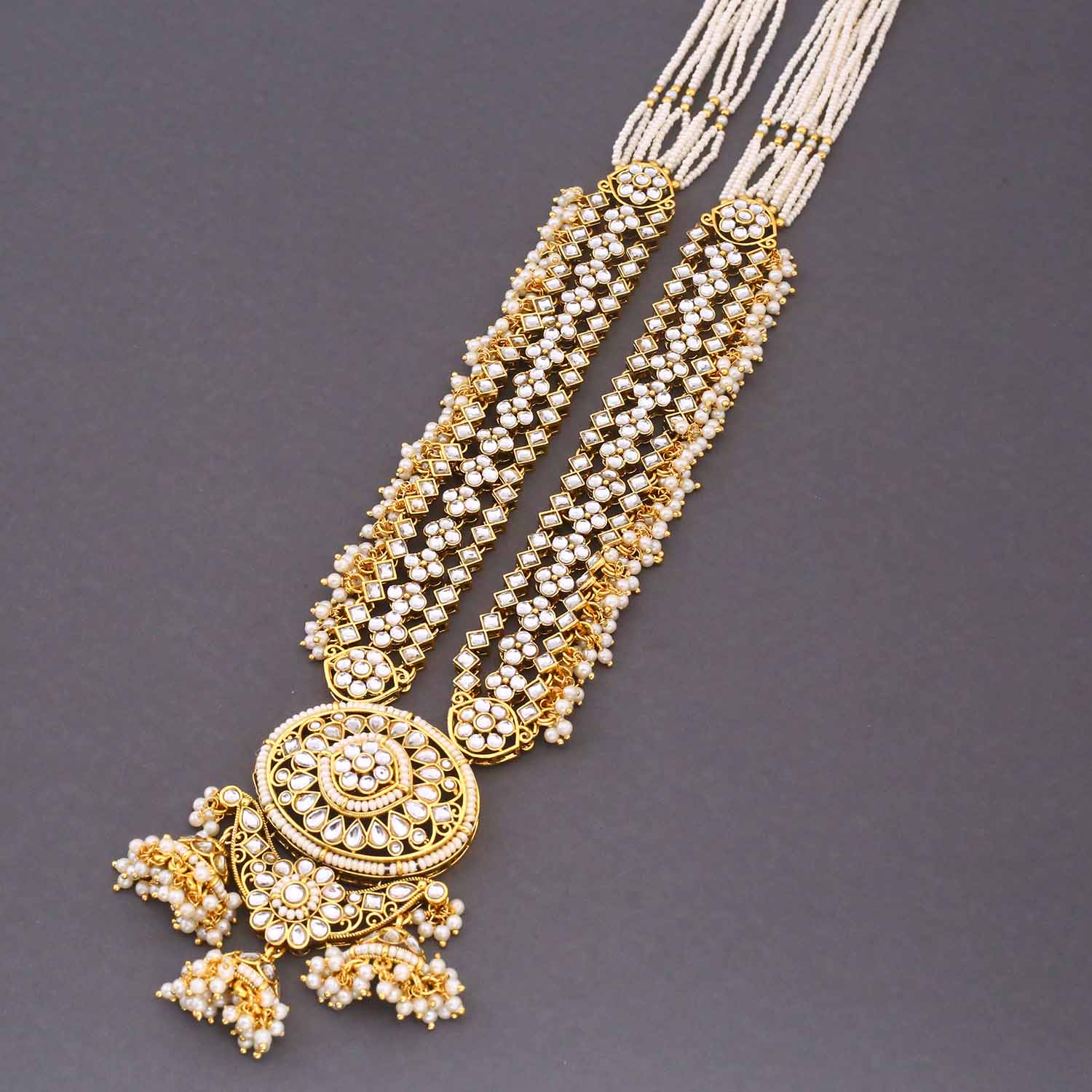 Ivory Charita Kundan Bridal Jewellery Set - Image 4
