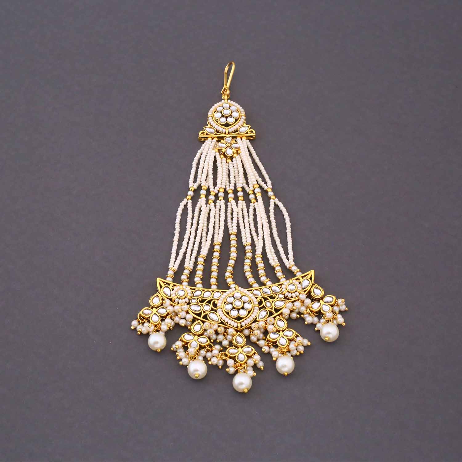 Ivory Charita Kundan Bridal Jewellery Set - Image 9