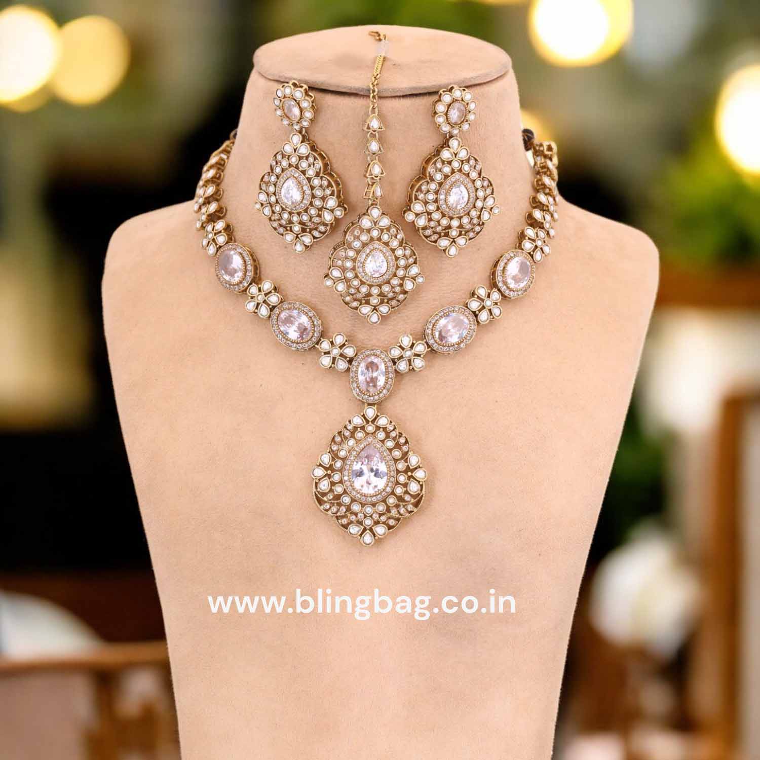 Ivory Corlina Victorian Jewellery Set- New Arrival - Image 3