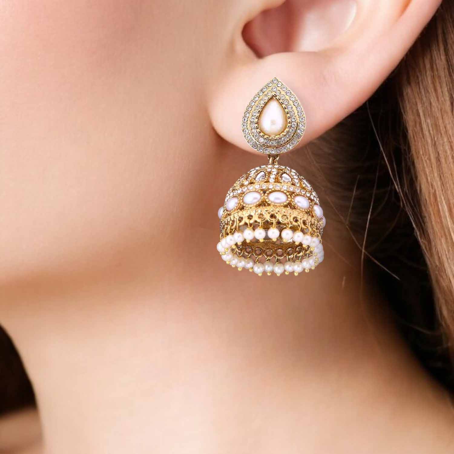 Ivory Fadwa Jhumkis - Image 2