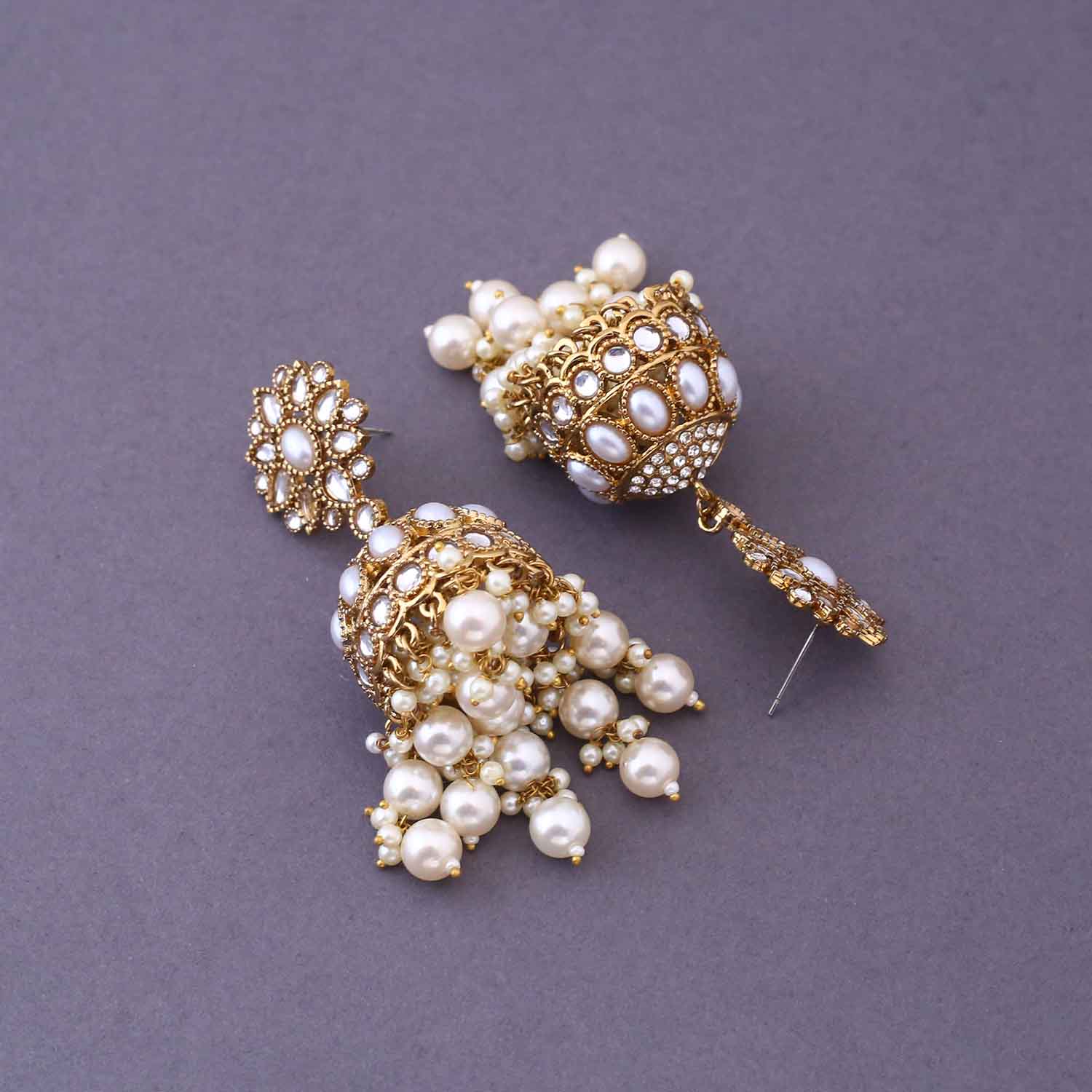 Ivory Harjana Jhumkis - Image 4