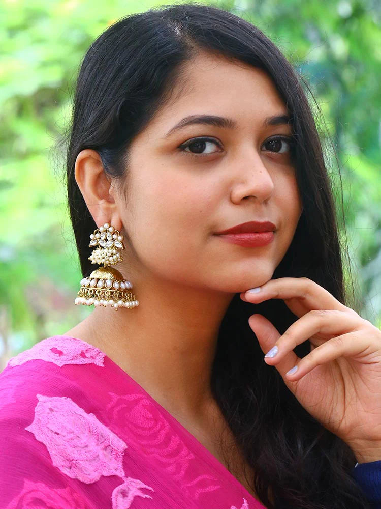 Ivory Hastha Jhumkis - Image 2