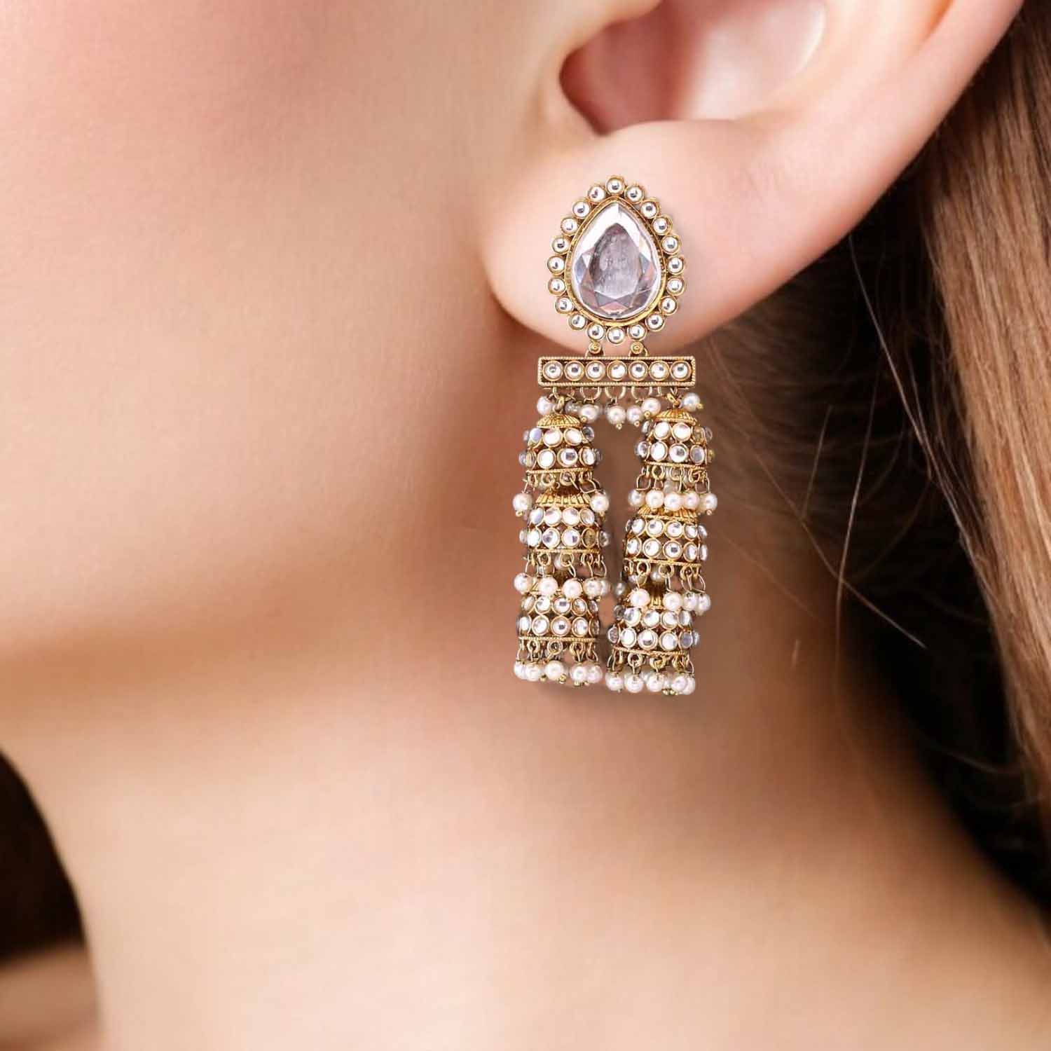 Ivory Kristie Jhumkis - Image 2