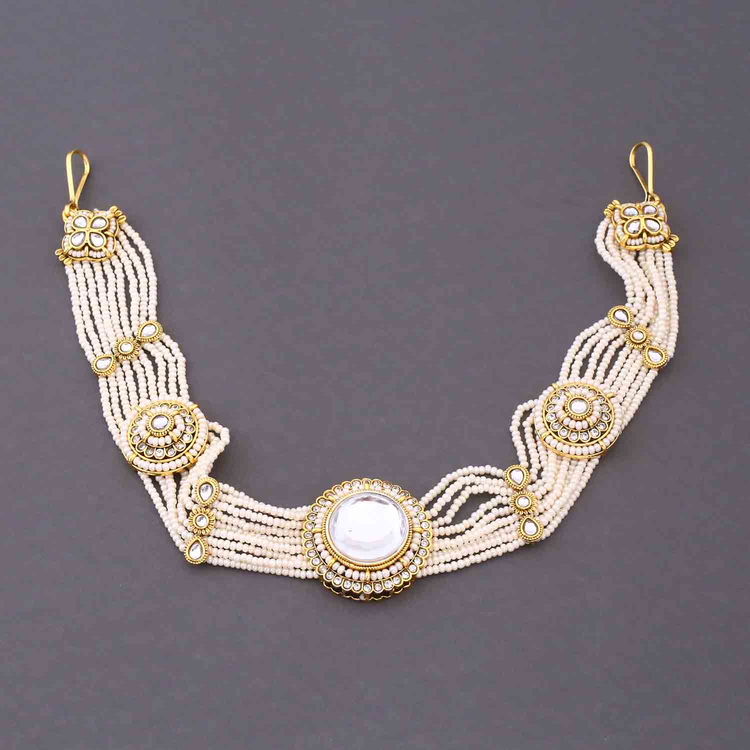 Ivory Kshirja Kundan Bridal Jewellery Set - Image 9