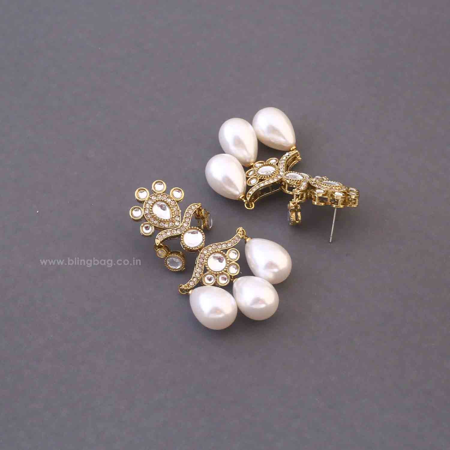 Ivory Kumud Danglers - Image 3