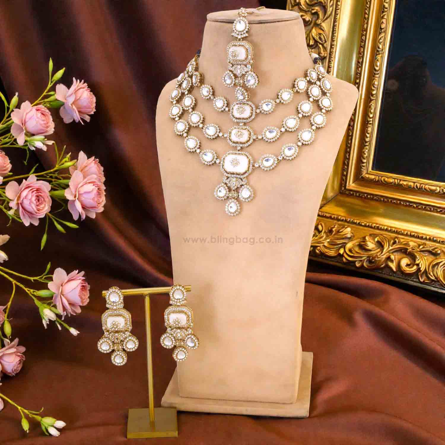 Ivory Labdhi Bridal Jewellery Set - Image 2
