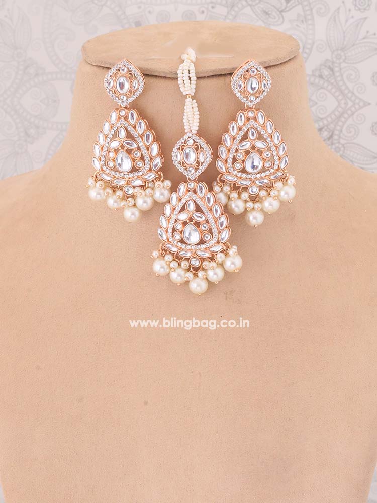Ivory Maanyata Kundan Jewellery Set - Image 3