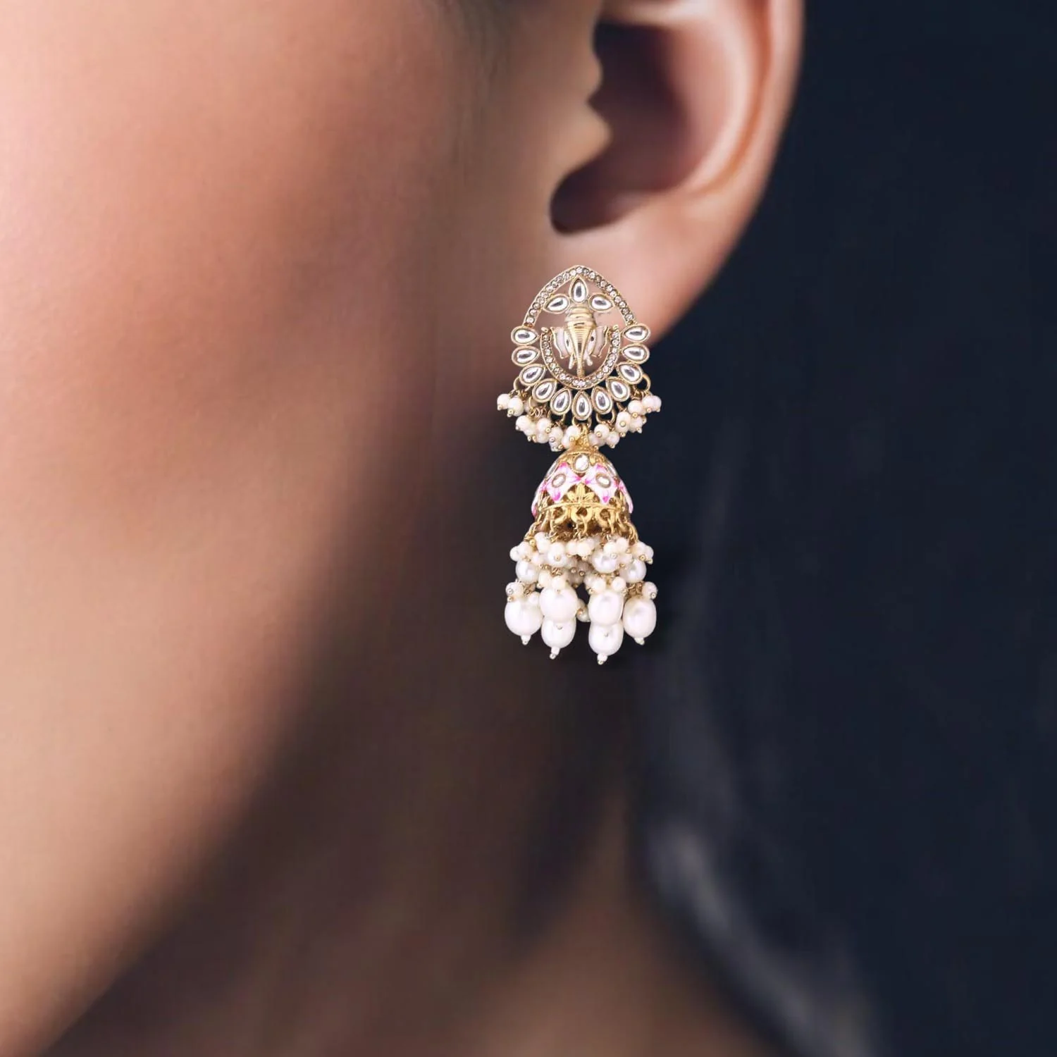 Ivory Madhumita Jhumkis - Image 2