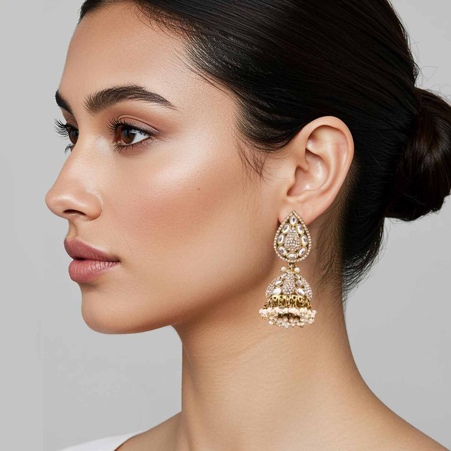 Ivory Mariyeh Jhumkis - Image 2