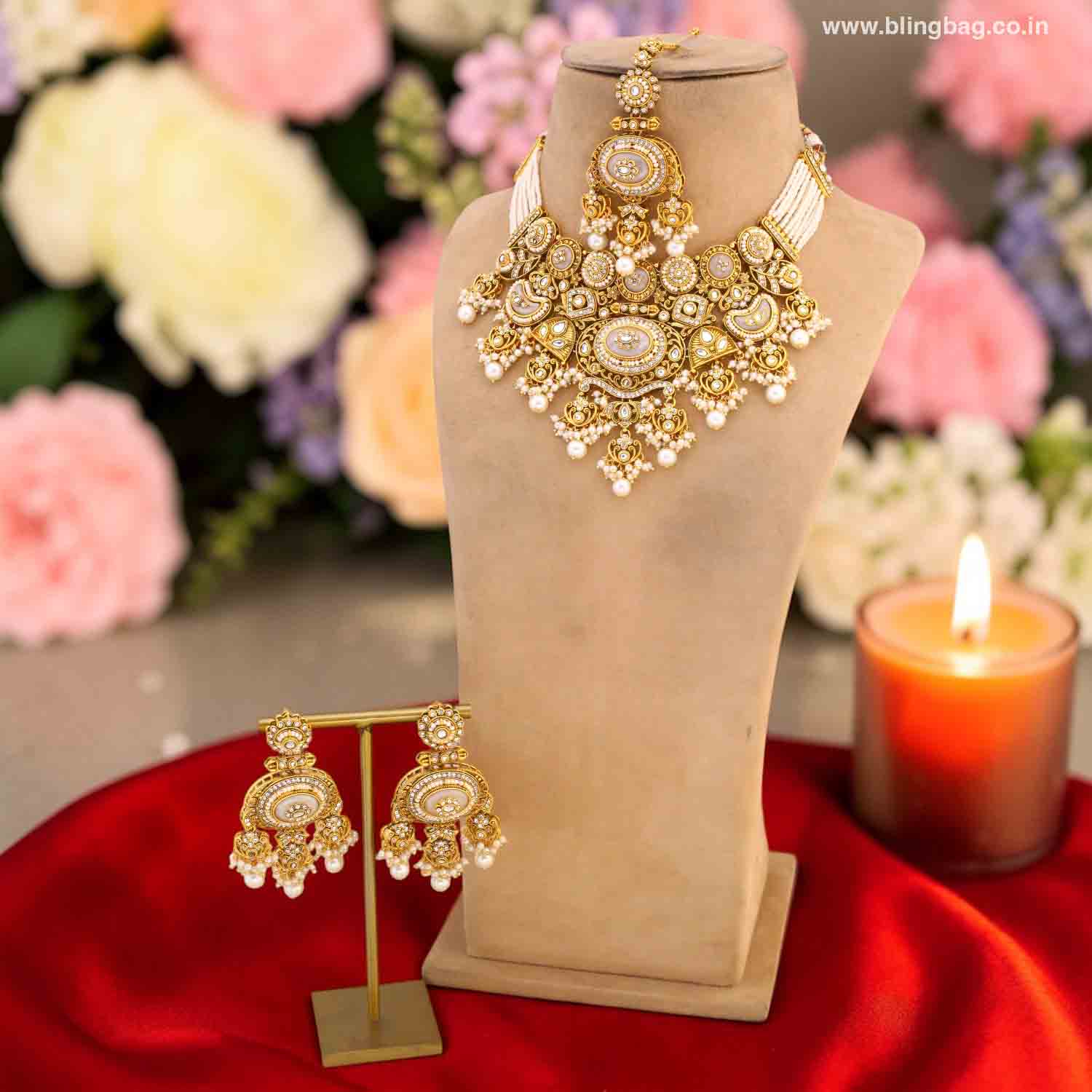 Ivory Mehra Bridal Jewellery Set - Image 2