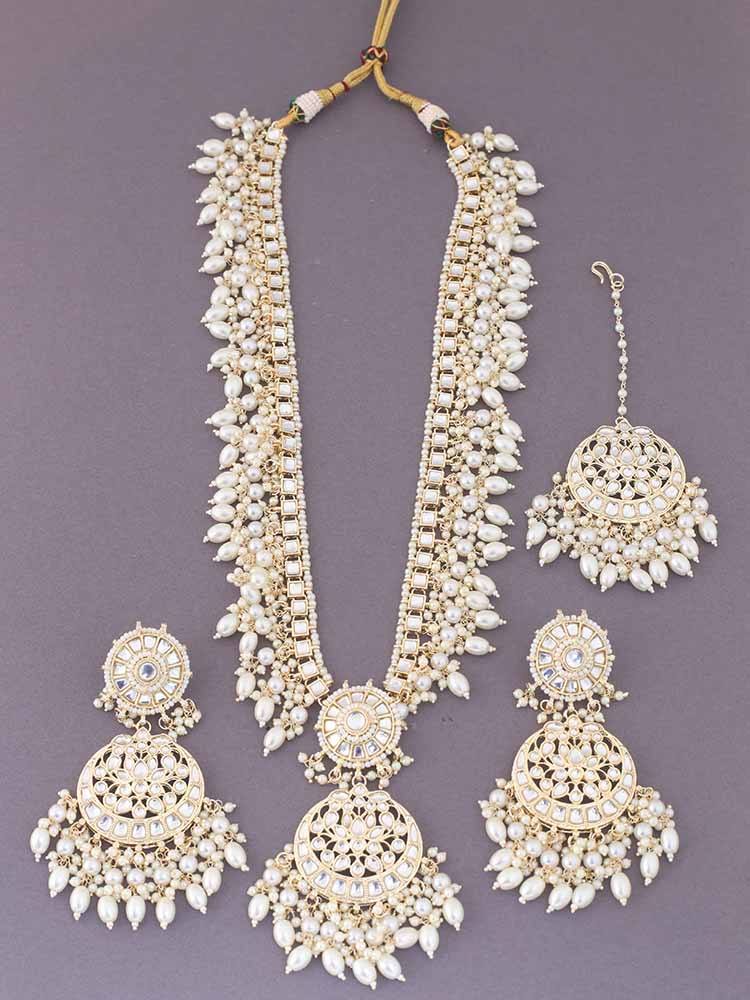 Ivory Nilakshi Kundan Jewellery Set - Image 3