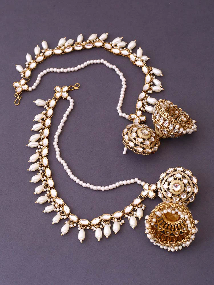 Ivory Nutan Sahara Jhumkis - Image 3
