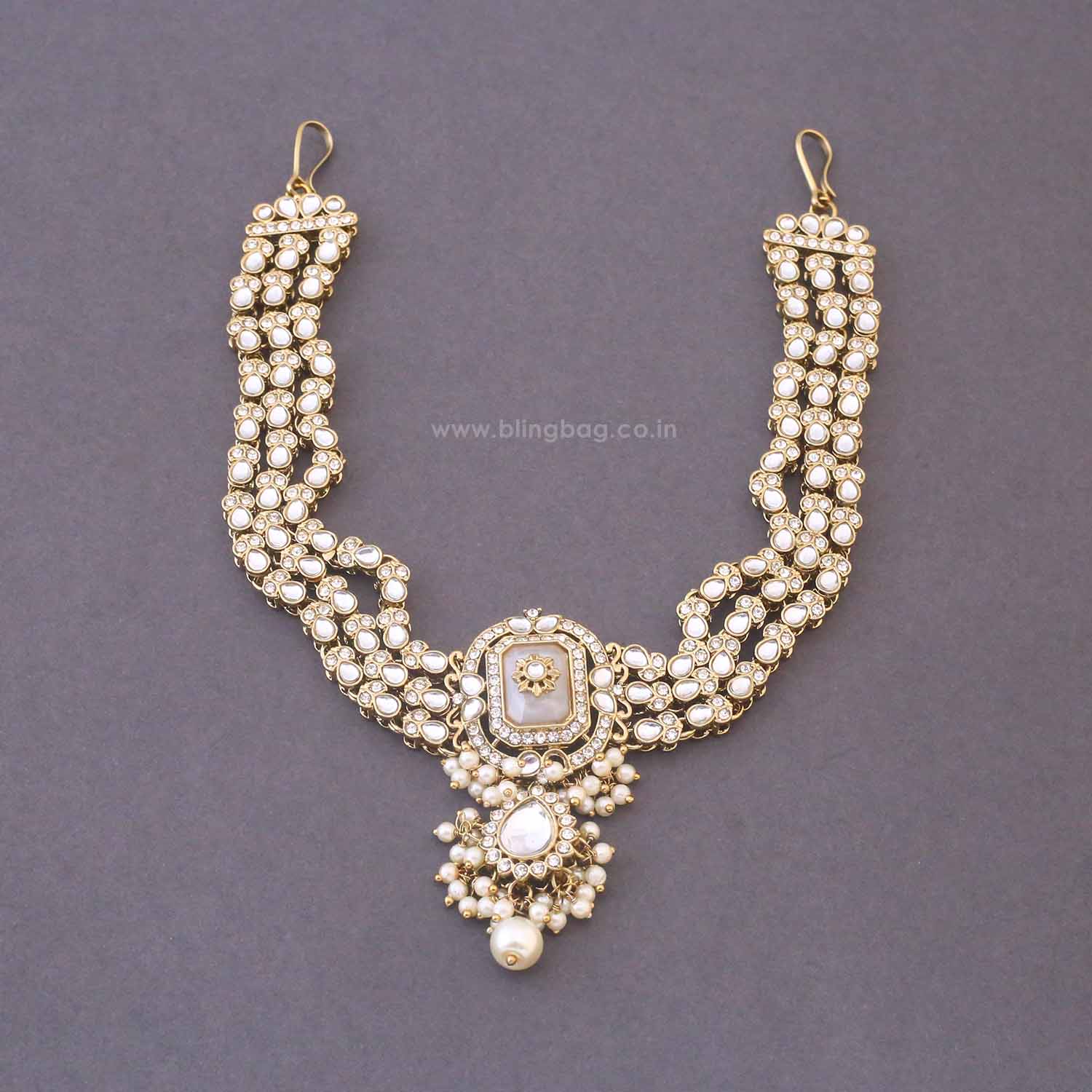 Ivory Parineeta Bridal Jewellery Set - Image 4