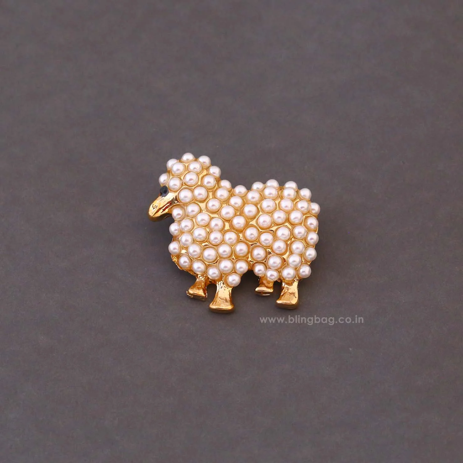 Ivory Pearl Sheep Brooch - Image 3