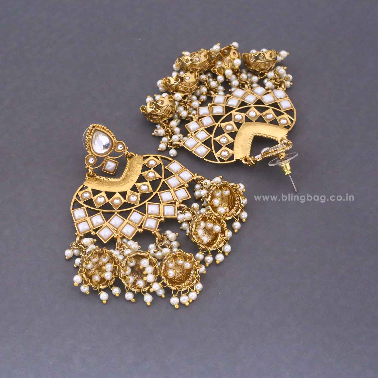 Ivory Phalguni Jhumkis - Image 4