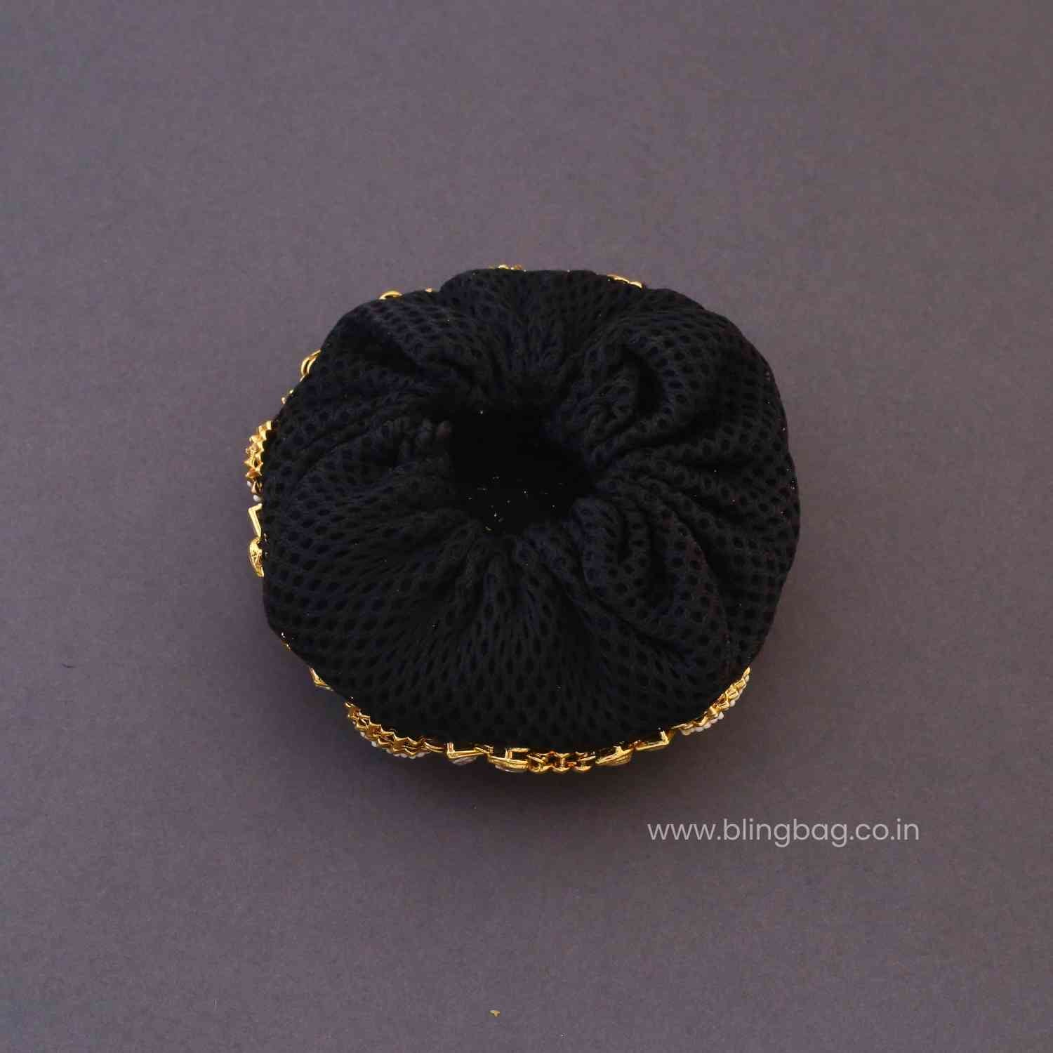 Ivory Pihusha Kundan Hair Bun Cage - Image 4