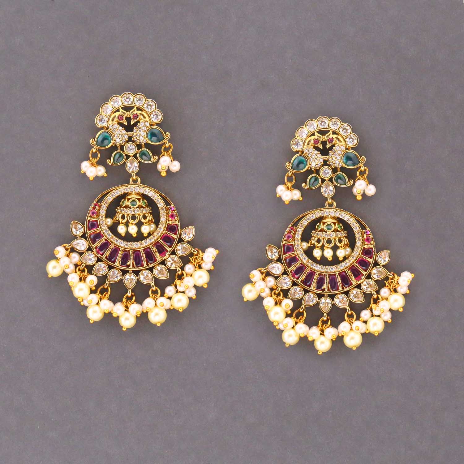 Ivory Pirale Victorian Chandbalis - Image 3
