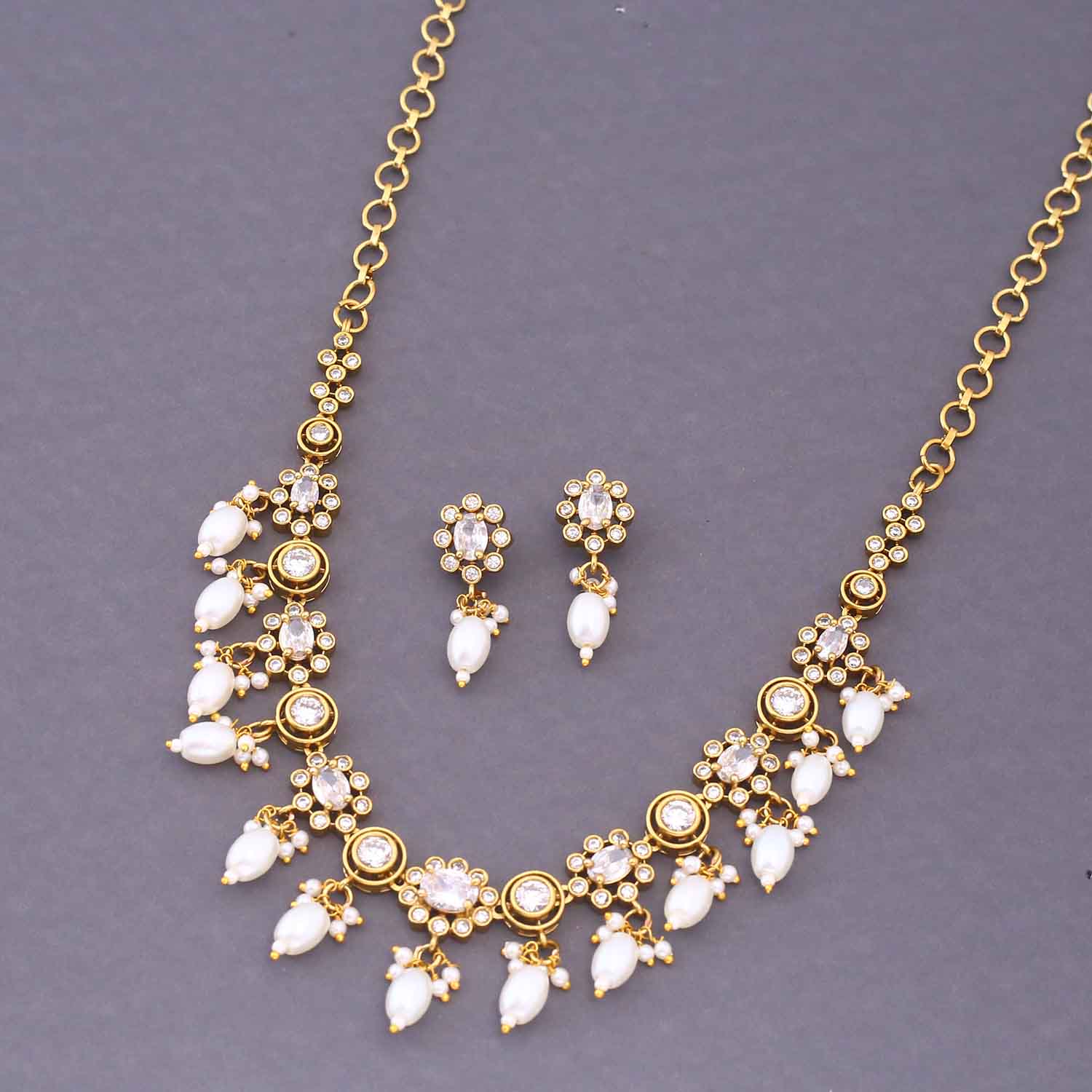 Ivory Prachinika Antique Jewellery Set - New Arrival - Image 4