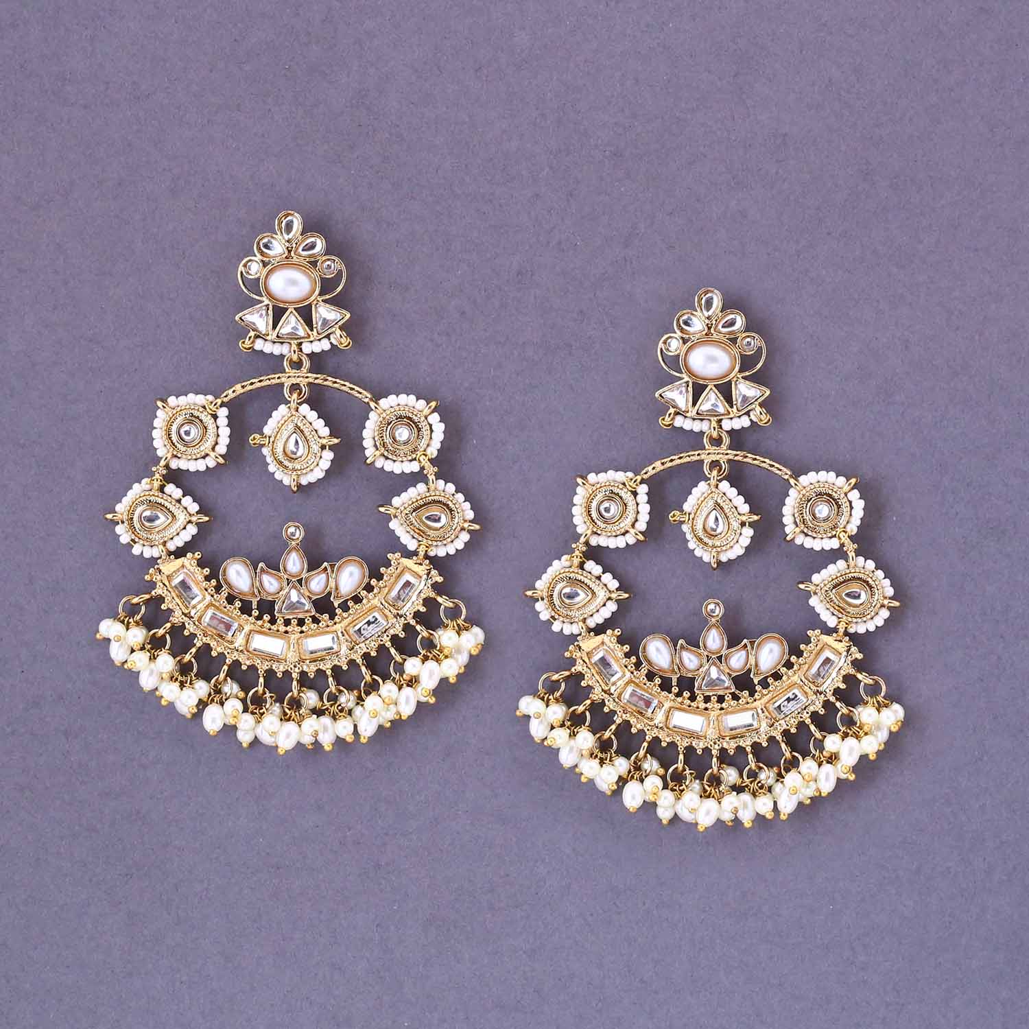 Ivory Pravina Pearl Chandbalis - Image 3