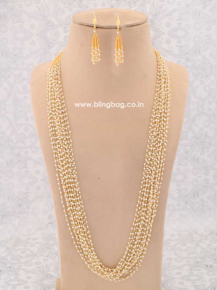 Ivory Radhya Pearl Jewellery Set- New Arrival - Image 2