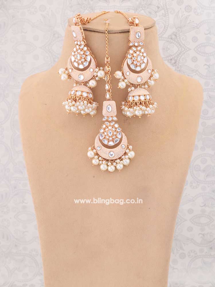 Ivory Rohira Kundan Jewellery Set - Image 3