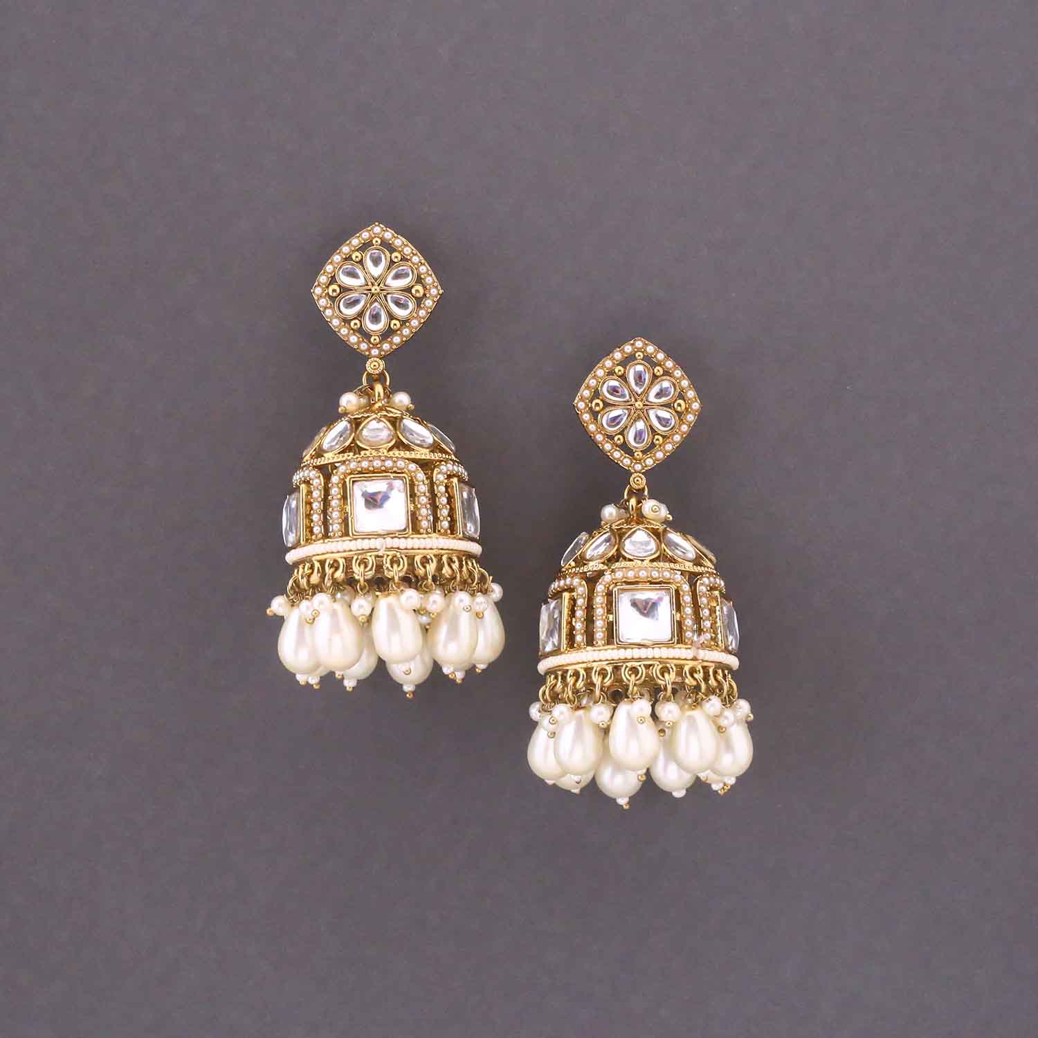 Ivory Salini Jhumkis - Image 3