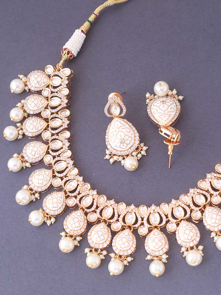 Ivory Sarika Meena Jewellery Set - Image 4