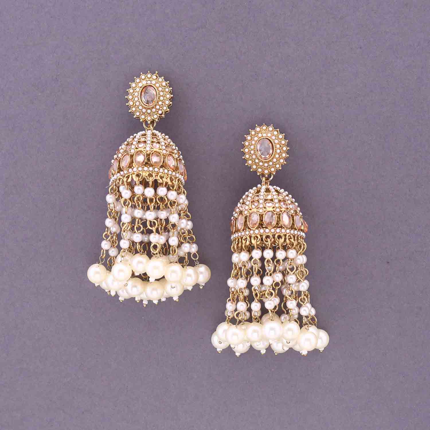 Ivory Sitarah Punjabi Jhumkis - Image 2