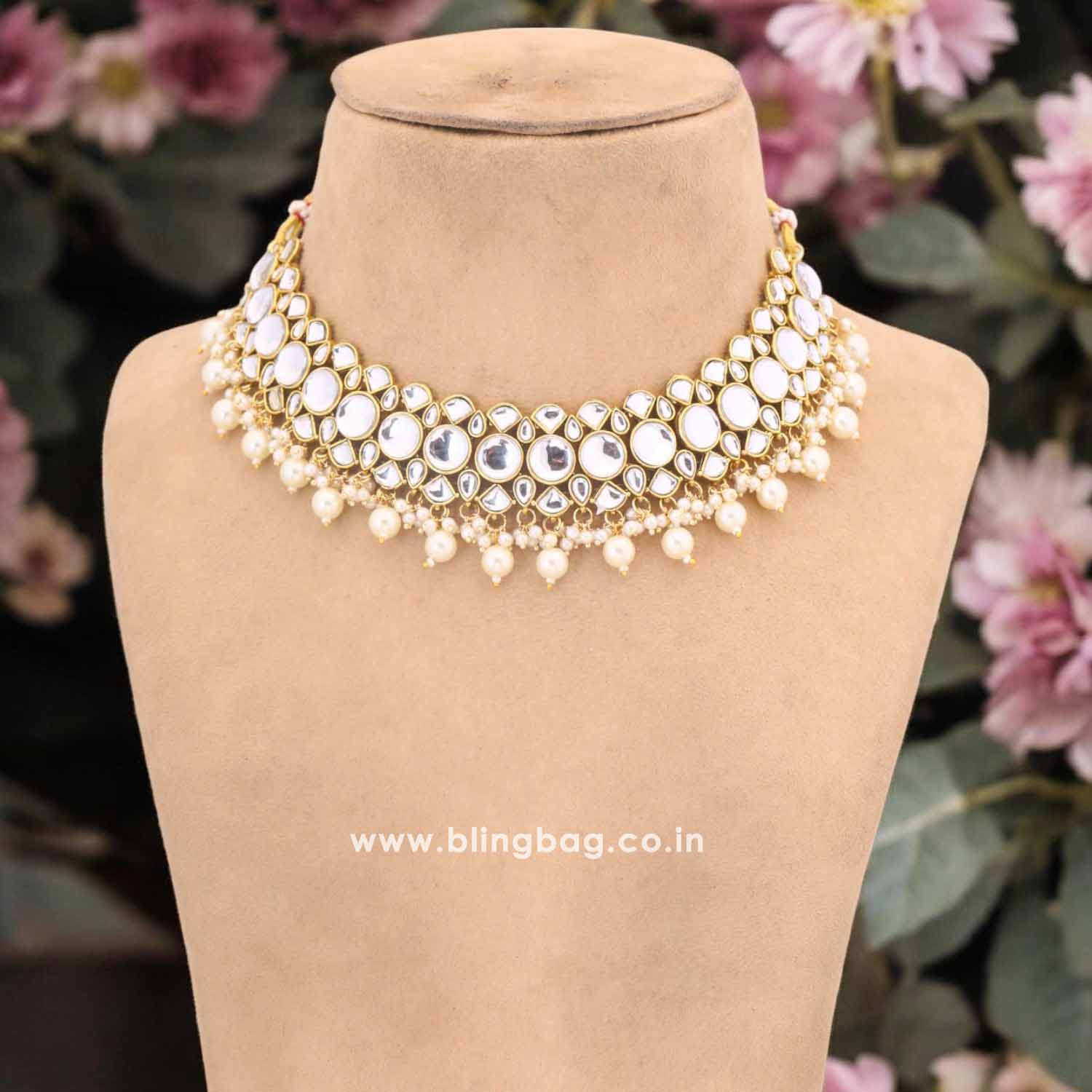 Ivory Stavana Kundan Jewellery Set - Image 2