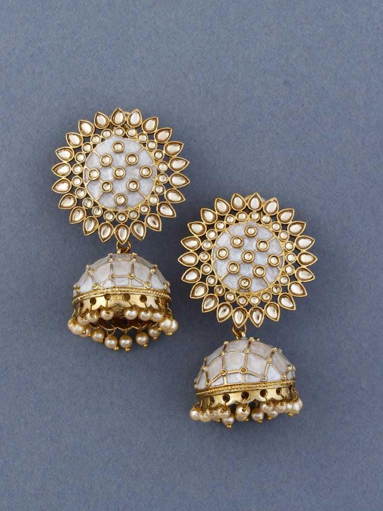 Ivory Suraj Jhumkis - EOSS - Image 3