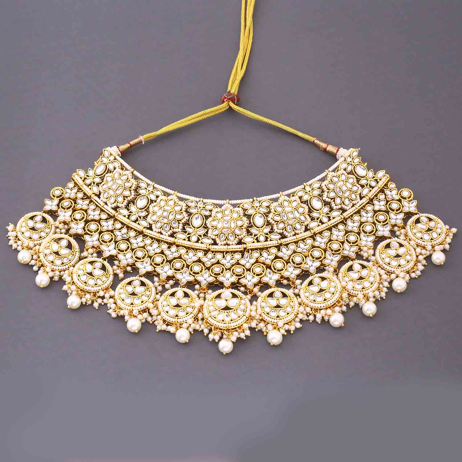 Ivory Tarini Kundan Bridal Jewellery Set - Image 3