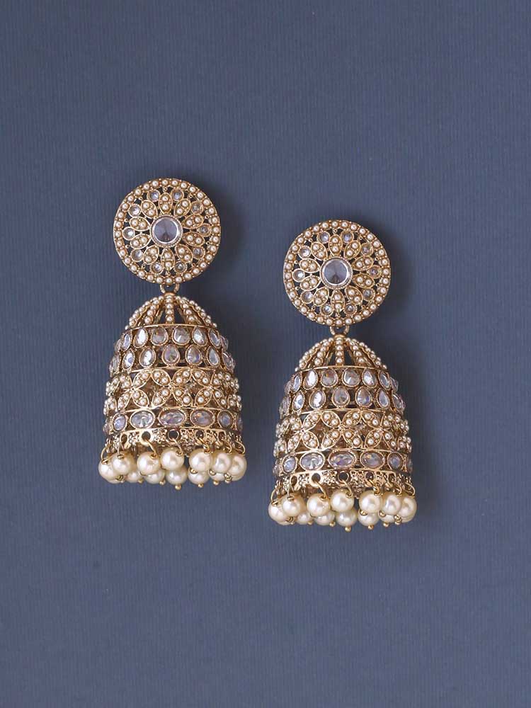 Ivory Vanita Jhumkis - Image 3