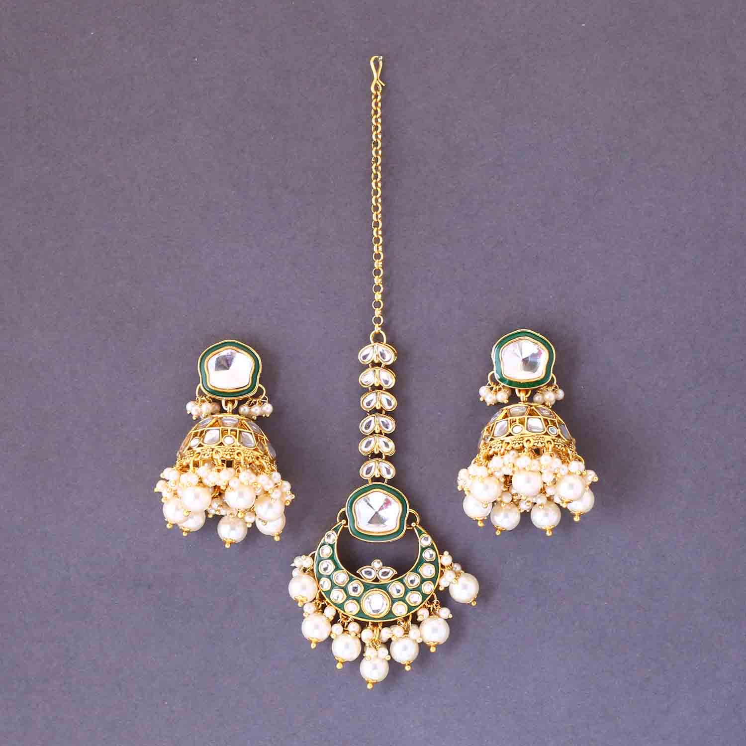 Ivory Vasant Maang Tikka Set - Image 3