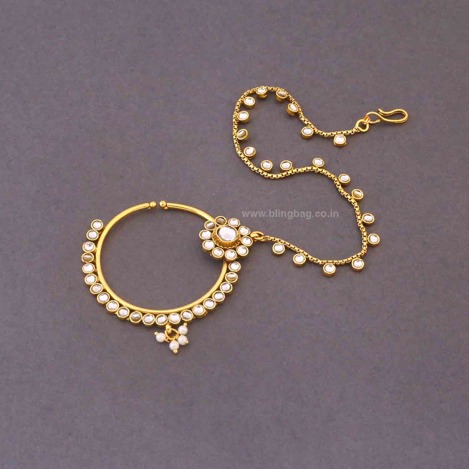 Ivory Yagna Kundan Bridal Jewellery Set - Image 10