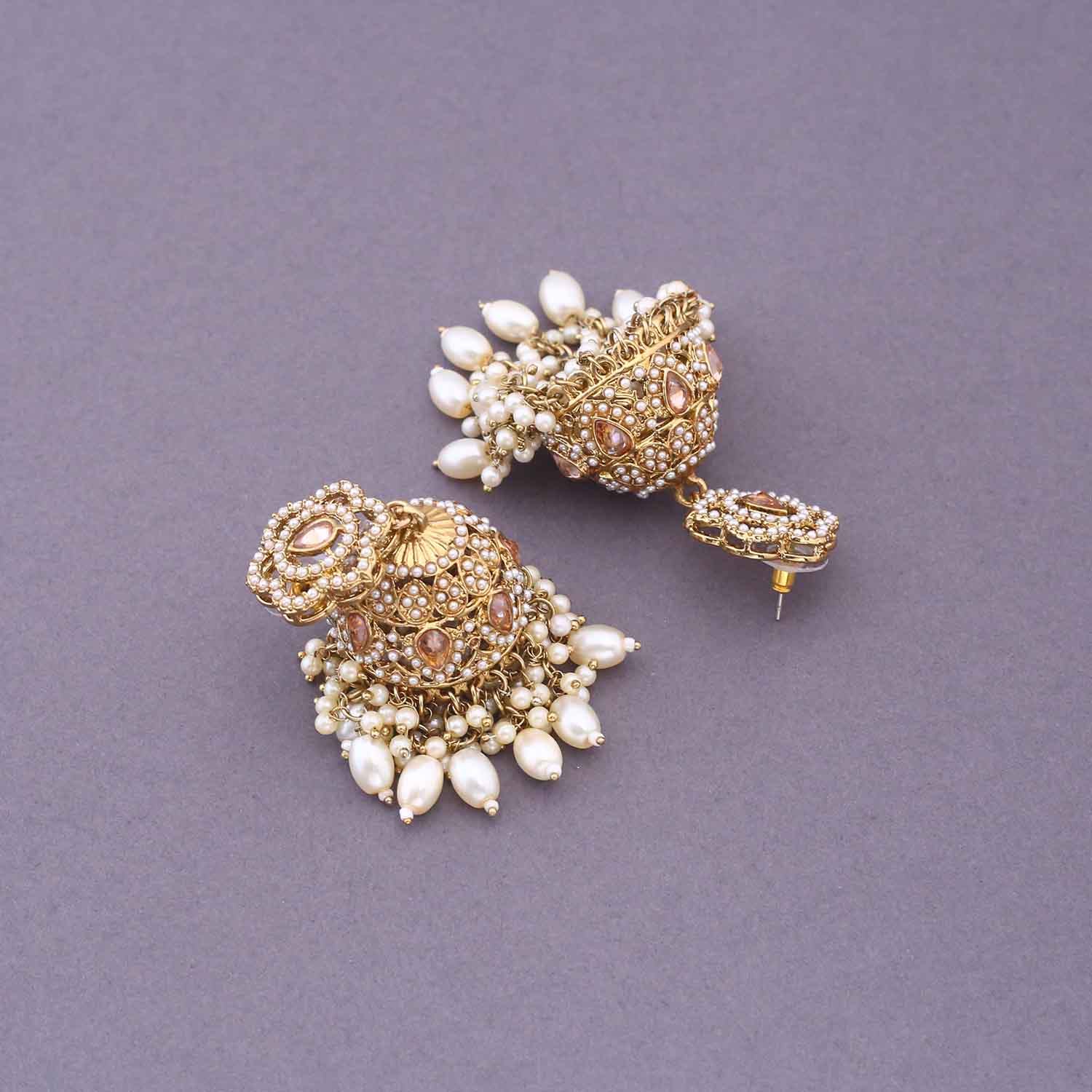 Ivory Zarqa Punjabi Jhumkis - Image 3