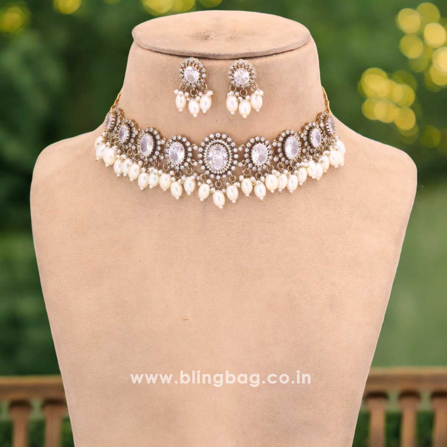 Ivory Zefira Victorian Jewellery Set - New Arrival - Image 2