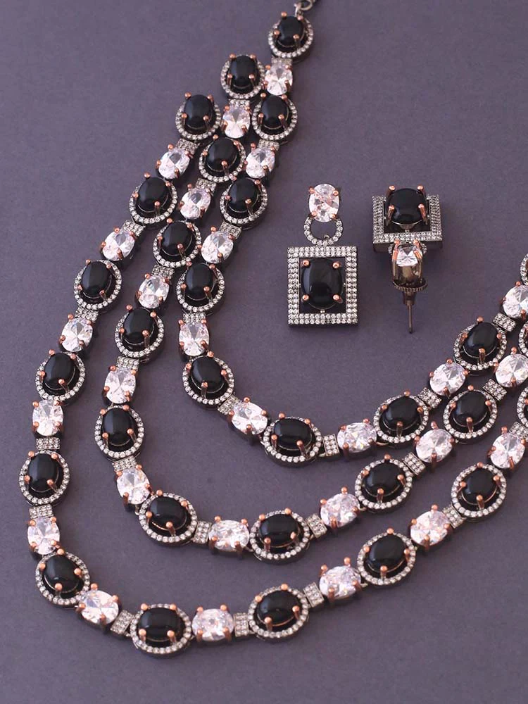 Jet Adriene Zirconia Jewellery Set - Image 4